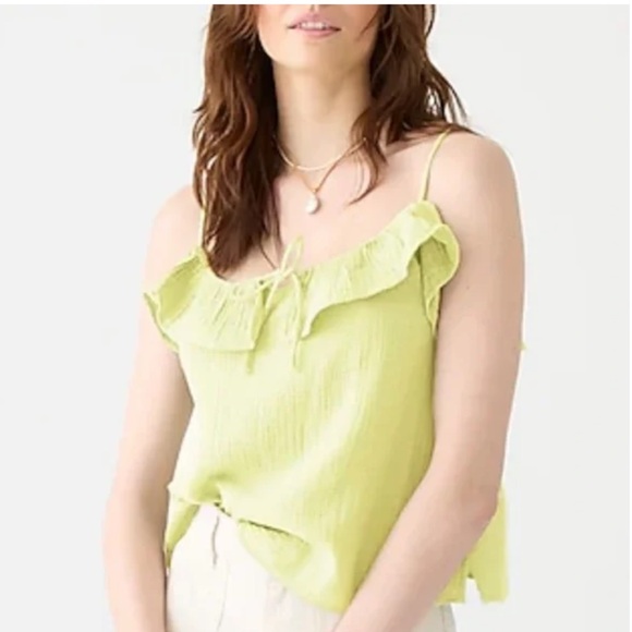J. Crew Tops - J.CREW Ruffle Soft Gauze Top, Size Small